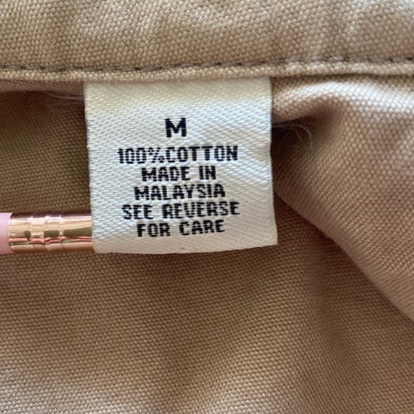 Vintage GAP Canvas Harrington Jacket Men M Tan Boxy Preppy Classic Retro Y2K - Picture 5 of 16